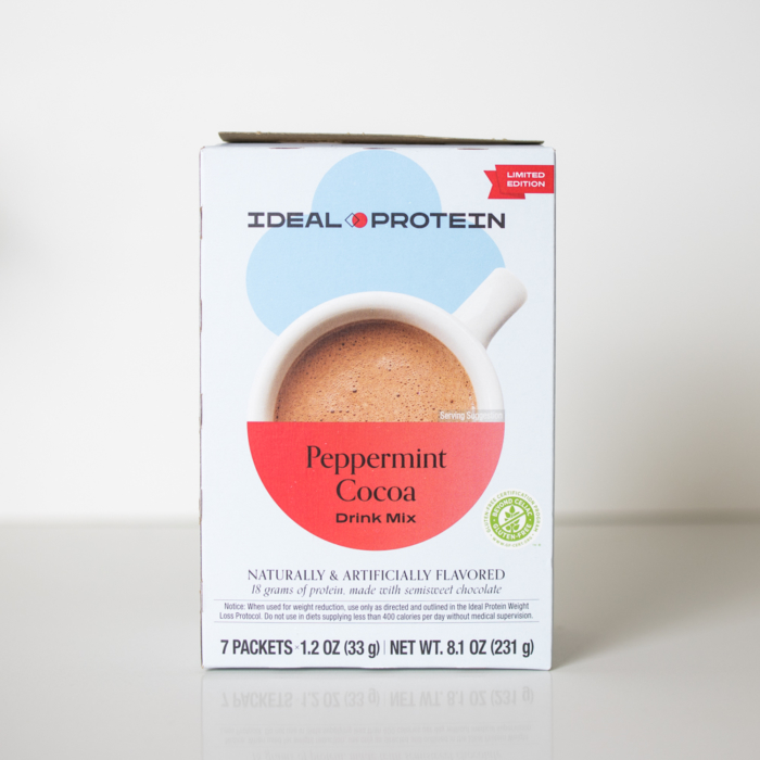 ideal-protein-peppermint cocoa drink mix